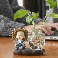 Load image into Gallery viewer, Green Radish Hydroponic Plant Pots And Utensils Transparent Desk Decorations Home Furnishings
