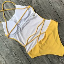 Load image into Gallery viewer, Backless Bikini Yellow Multi Rope Swimwear Brazilian One Piece Swimwear Swimsuits Women Summer
