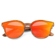 Load image into Gallery viewer, Handmade Polarized Wood Grain Sunglasses Angle's Wing
