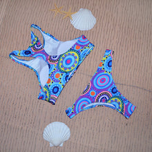 Load image into Gallery viewer, Spot 2021 Europe and the United States New Women's wear bikini bikini fast sell circle printed BIKINI SWIMSUIT SET
