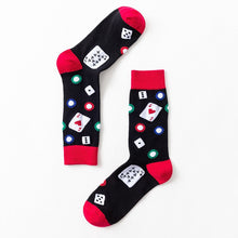 Load image into Gallery viewer, Geometric stockings, contrast color men's cotton socks
