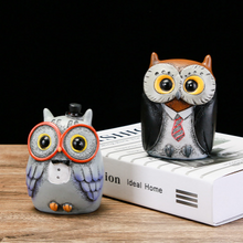 Load image into Gallery viewer, Ceramic owl ornament decoration
