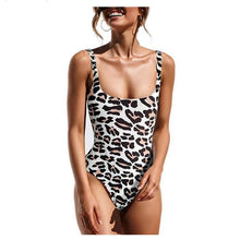 Load image into Gallery viewer, Leopard snake print sexy ladies one-piece swimsuit
