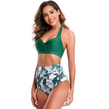 Load image into Gallery viewer, high waist printed swimsuit plus size
