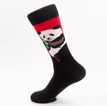 Load image into Gallery viewer, Happy tide socks, pandas, flowers and birds, colorful, high tube, casual cotton socks

