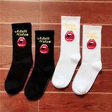 Load image into Gallery viewer, Trend INS hip hop socks Europe and the United States street fashion skateboarding couple long socks female male letters lip socks
