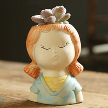 Load image into Gallery viewer, Doll Theme Small Flower Pot Personality Fleshy Potted Plant
