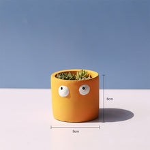 Load image into Gallery viewer, Cement Flowerpot Big Eyes Creative Tabletop Succulent Flowerer
