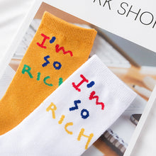 Load image into Gallery viewer, Trends socks female spring summer couples Harajuku tide section long socks creative European and American street letters ins socks
