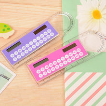 Load image into Gallery viewer, Hot Selling Solar Mini Calculator Magnifier Multifunction  Ultra-thin Ruler Office Supplies
