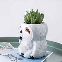 Load image into Gallery viewer, Simple Ceramic Succulent Breathable Sloth Flower Pot
