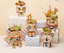 Load image into Gallery viewer, Hand-assembled model succulent flowerpots

