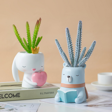 Load image into Gallery viewer, Creative Cartoon Simulation Succulent Potted Ornaments Office Desk Furnishings
