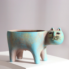 Load image into Gallery viewer, Cute Cat Tail Flowerpot Ceramic Personality Cartoon Animal
