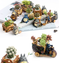 Load image into Gallery viewer, My Neighbor Totoro Cart Resin Doll Ornaments And Flower Pots
