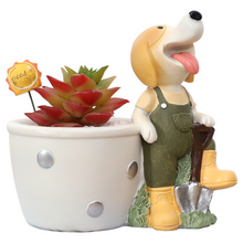 Load image into Gallery viewer, Cute Dog American Decorative Resin Succulent Flower Pot
