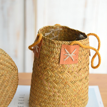 Load image into Gallery viewer, Living Room Woven Flower Arrangement Hanging Portable Hanging Handmade Flower Basket
