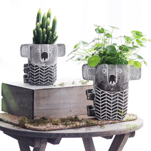 Load image into Gallery viewer, Koala Cement Flower Pot Cute Flesh Flower Apparatus
