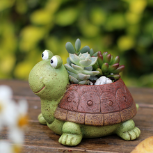 Load image into Gallery viewer, If You Dazed Tortoise Small Animal Fleshy Flower Pot, Creative Pastoral Decoration, Fleshy Landscape Pot, Resin Craft Ornaments
