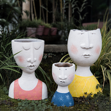 Load image into Gallery viewer, Portrait sculpture flower pot

