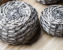 Load image into Gallery viewer, Hand woven wicker rattan flower basket flower pot fleshy flower
