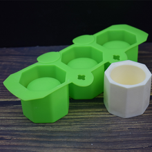Load image into Gallery viewer, Polygonal cement flowerpot epoxy mold
