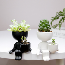 Load image into Gallery viewer, Humanoid ceramic flower pot
