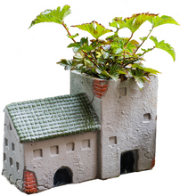 Load image into Gallery viewer, Holy Island Hut Small House Concrete Flower Succulent Flower Pot
