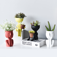 Load image into Gallery viewer, Portrait art flower pot head
