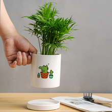 Load image into Gallery viewer, Matte Straight Personality Indoor Ceramic Flowerpot
