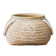 Load image into Gallery viewer, Woven pocket pottery flower pot
