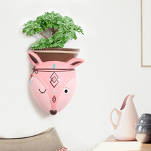 Load image into Gallery viewer, Indian Style Wall Mounted Plant Pot Wall Hanging Succulent Pots Cartoon Animal Shape Resin Indoor Flower Pots for Home Decor
