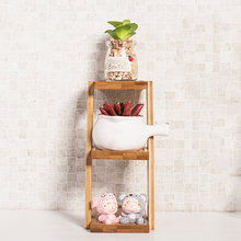Load image into Gallery viewer, Succulent Potted Solid Wood Bay Window Flower Pot Shelf Storage

