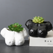 Load image into Gallery viewer, Art Succulent Flower Pot Ceramic Creative Personality Plant Human Flower
