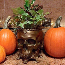 Load image into Gallery viewer, Home Skull Flower Pot Decoration Resin Crafts
