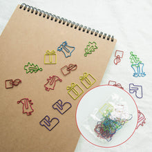Load image into Gallery viewer, Christmas Creative Special-shaped Color Paper Clips 18 Pieces
