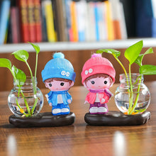 Load image into Gallery viewer, Vase Living Room Flower Arrangement Ornaments Transparent Glassware
