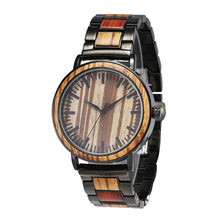 Load image into Gallery viewer, Waterproof Steel Chamber Wood Business Quartz Watch
