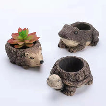Load image into Gallery viewer, Small Animal Cement Succulent Flower Pot Green Plant Indoor Ornament
