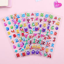Load image into Gallery viewer, Cartoon Anime Three-dimensional Stickers Puzzle Early Education Kindergarten Reward Bubble Stickers
