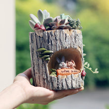 Load image into Gallery viewer, Creative Resin Tree Hole  Succulent Flower Pot

