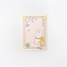 Load image into Gallery viewer, Cute Happy Rabbit Cartoon Plaid Note Stationery
