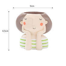 Load image into Gallery viewer, If small  wreath girl flower pot
