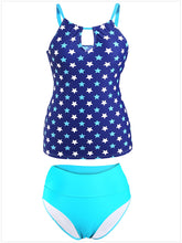 Load image into Gallery viewer, Buttonhole neckline split swimsuit swimsuit
