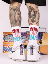 Load image into Gallery viewer, Letter couple long socks
