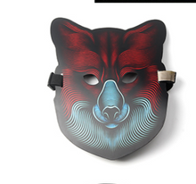 Load image into Gallery viewer, LED Sound Control Luminous Mask Nightclub Masquerade Quick Hand Shake Artifact Voice-activated fluorescent EL light-emitting mask
