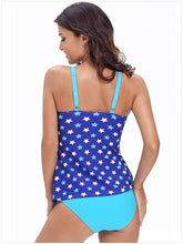 Load image into Gallery viewer, Buttonhole neckline split swimsuit swimsuit

