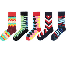 Load image into Gallery viewer, New classic striped socks men's street socks personality skateboard cotton socks
