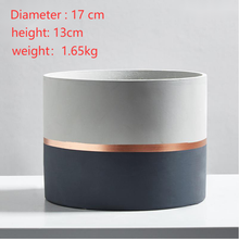Load image into Gallery viewer, Nordic Minimalist Cement Breathable Flower Pot Home Balcony Decorations
