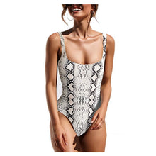 Load image into Gallery viewer, Leopard snake print sexy ladies one-piece swimsuit
